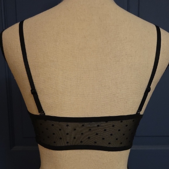 NWOT Free People Intimately Polka Dot Black Women's Bralette Removable Straps Sm - Picture 4 of 9